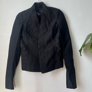 Rick Owens Runway Black Silk Tailored Blazer